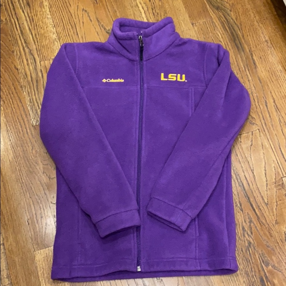 Boys LSU Columbia Fleece Jacket, size M (10/12)